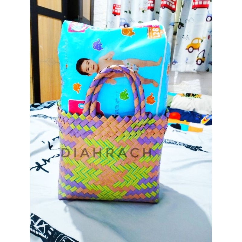 Tas Lurik Premium [Anyaman Plastik] Rapi & Kuat Size S / KECIL