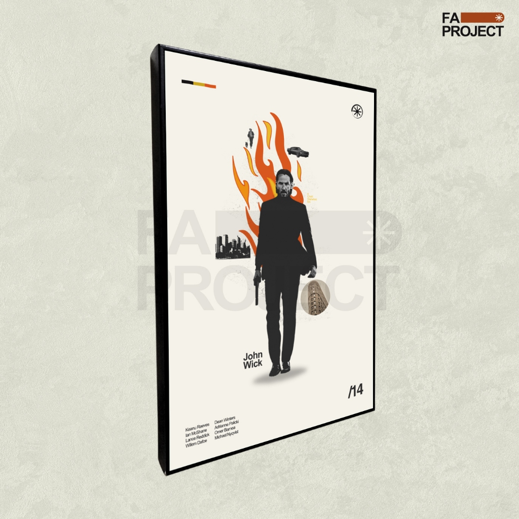 Frame Block Poster - "John Wick"