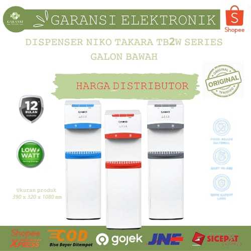 NIKO DISPENSER GALON BAWAH TB2W MOTIF RANDOM 3 KRAN AIR PANAS DINGIN DAN NORMAL MULTIFUNGSI