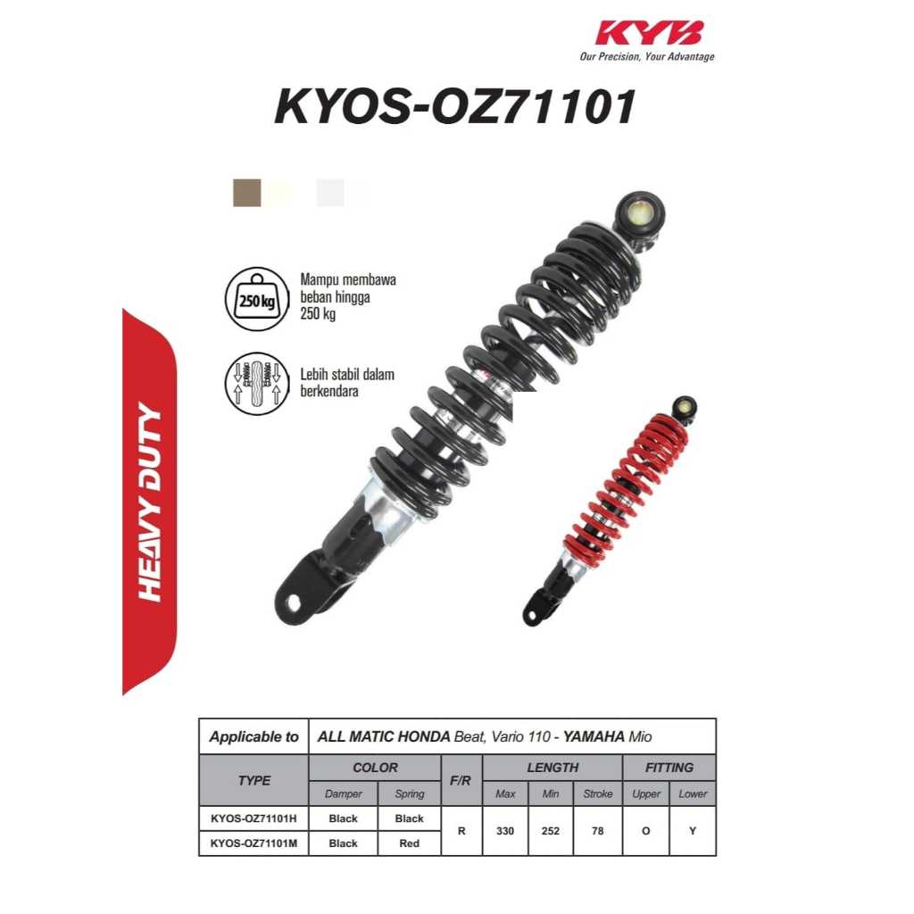 SHOCK BELAKANG ALL MATIC BEAT/VARIO 110/mio BEAT FI  SHOCK BREAKER HEAVY DUTY ORIGINAL MURAH MUATAN 