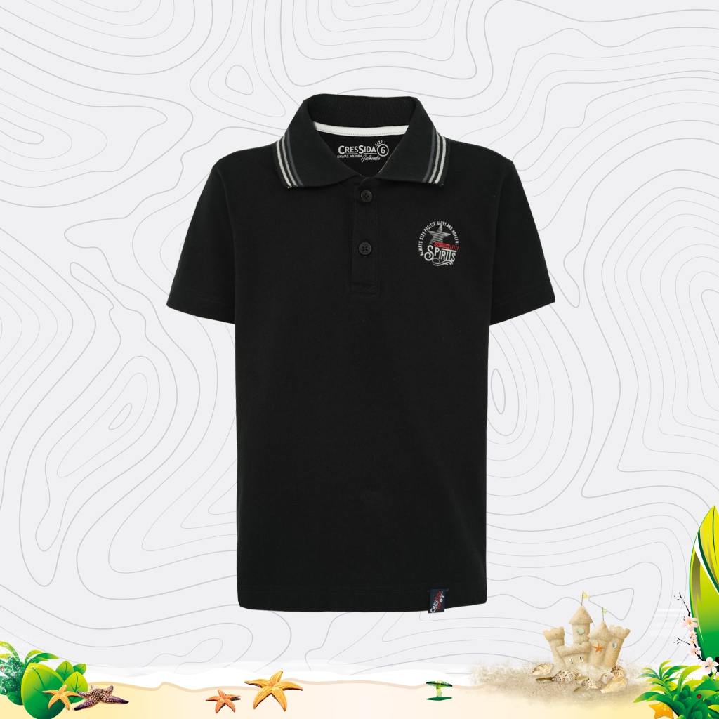 Cressida Kaos Kerah Kids Boy Black - NB308H