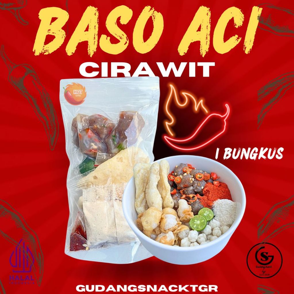 

1 Bungkus Baso Cirawit (Aci Rangu Cabai Rawit) Food Kaldu Pedas