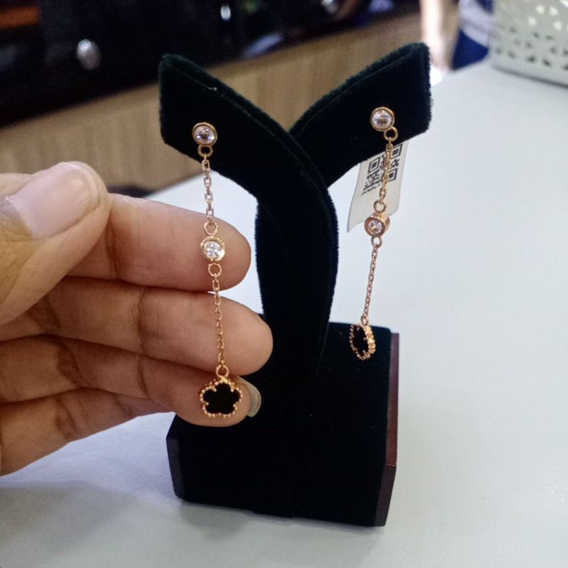 CHIBIGOLD - Anting panjang  emas asli Love 7528  #chibigold