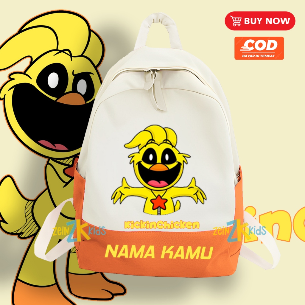 TAS RANSEL ANAK KICKINCHICKEN POPPY PLAYTIME / TAS ANAK TK PAUD AYAM KARTUN