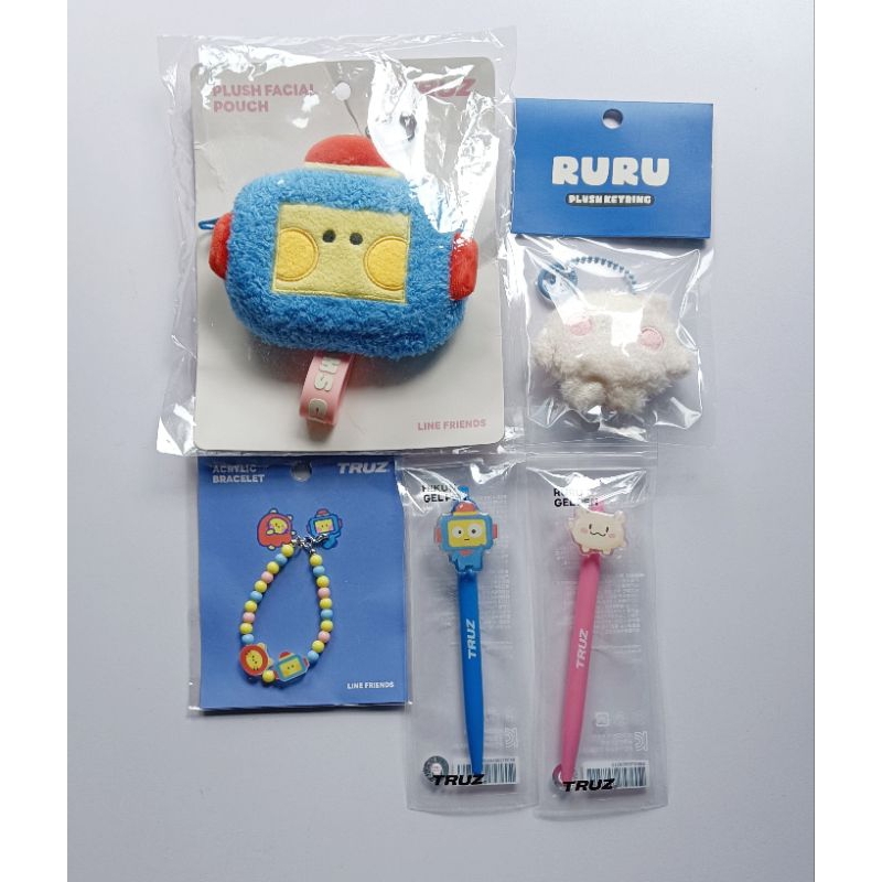 Ready Stock Truz Official Pouch, Gel Pen, Plush Keyring