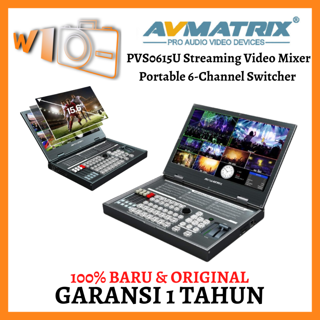 AVMATRIX PVS0615U Streaming Video Mixer Portable 6-Channel Switcher