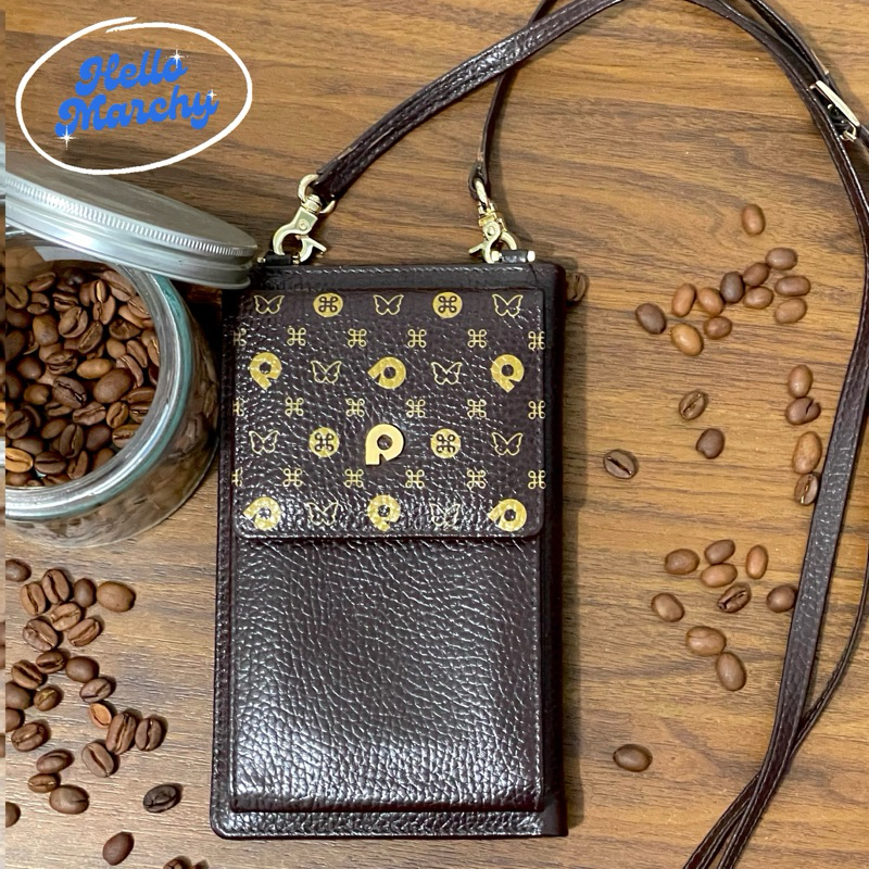 [Like New] Preloved Dompet Papillon D1077 26 Coklat Coffee