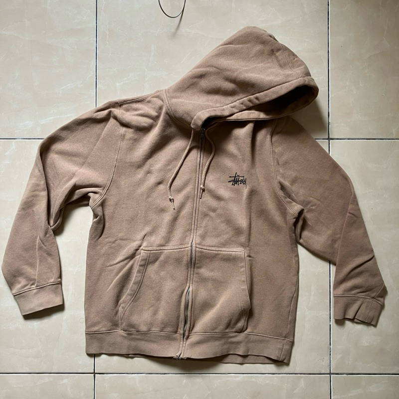 [Used] Stussy Fire Dragon Zip Hoodie - Brown