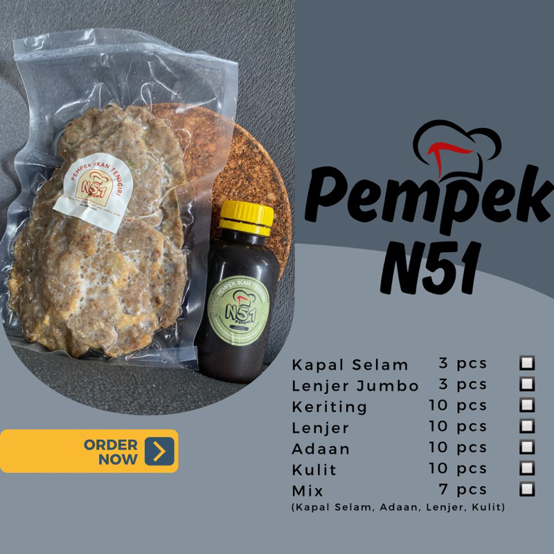 

pempek kulit 10 pcs plus cuko