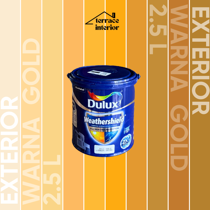 Cat Tembok Dulux Weathershield Exterior 2.5L Gold  Semi Gloss