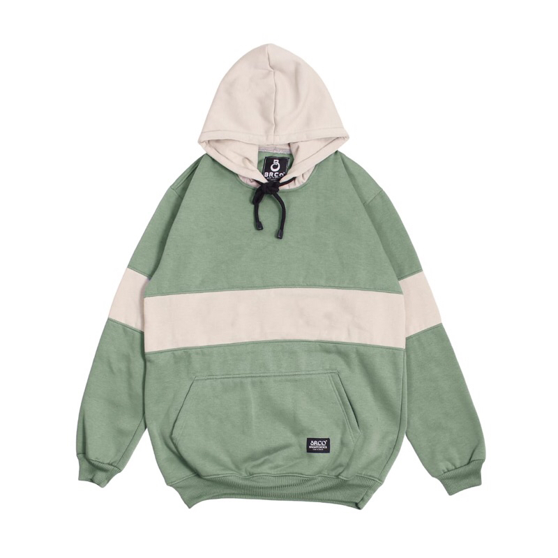 BRCO Sweater Hoodie Kombinasi List Polos Pria Wanita Premium