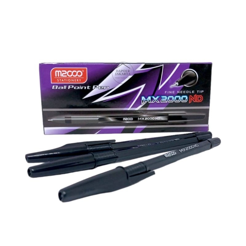 

( 12 PCS )BALLPOINT PEN MX 2000ND M2000/PULPEN HITAM/PENA TULIS/BULPEN