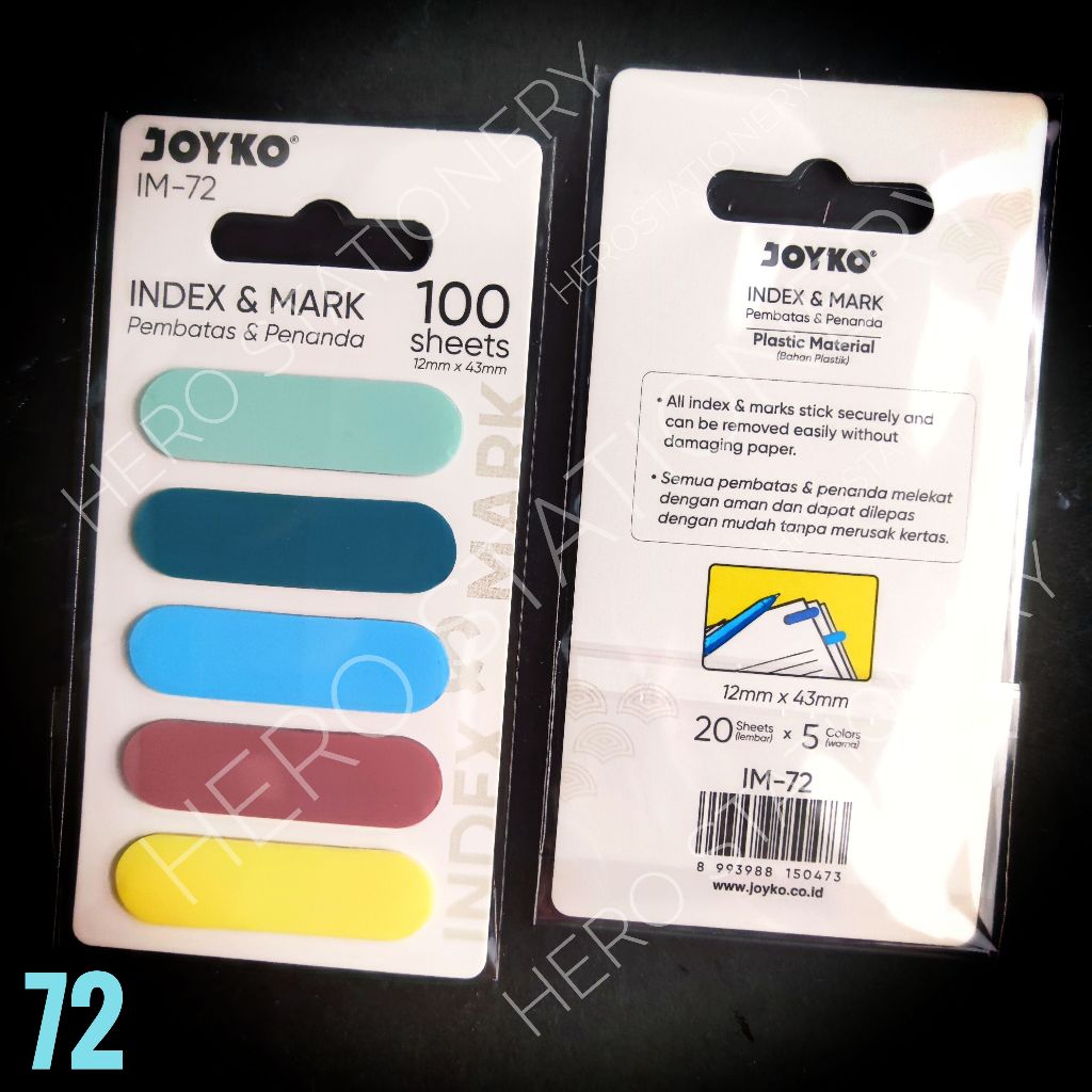

Pembatas buku index mark joyko plastik IM-72