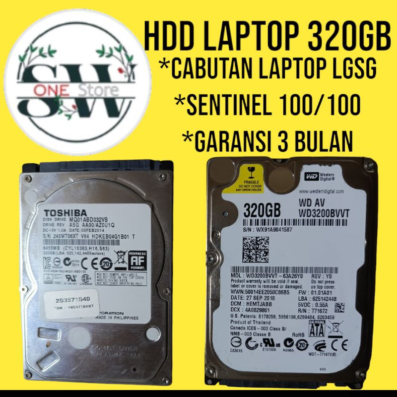 Hardisk laptop 320GB HDD SATA 320GB