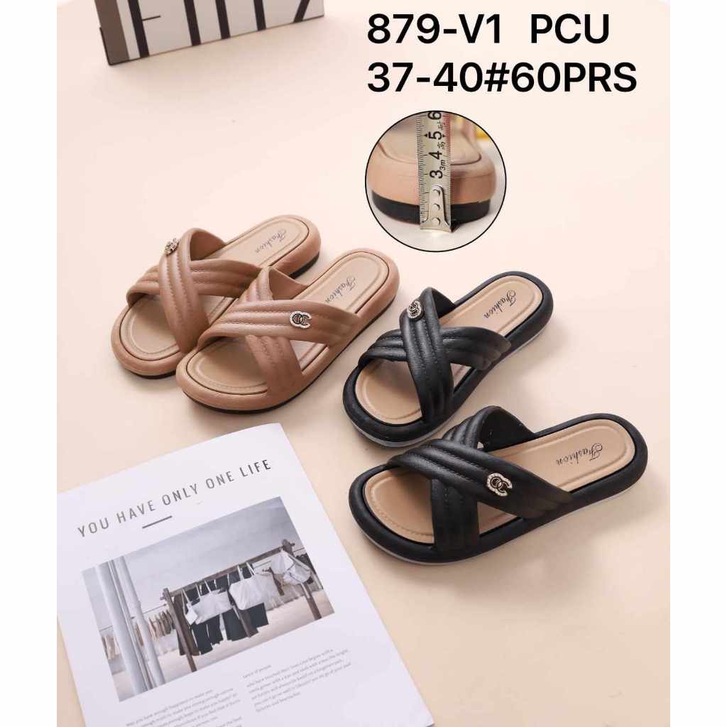 Sandal Balance Selop Silang Wanita Terbaru Karet 879-V1