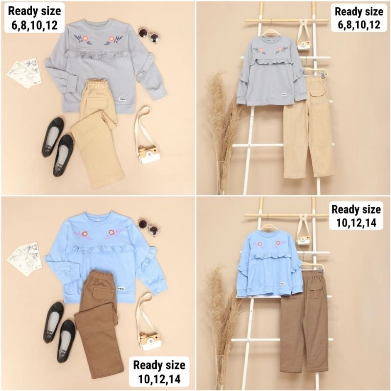 Linen and Ramie Ruffleset - Big Bugs | Setelan Anak |