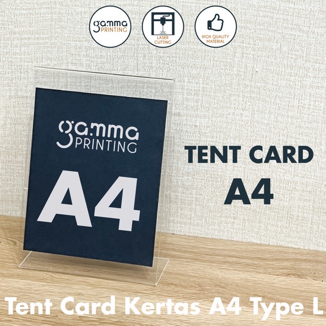 ART G15R Akrilik Tempat Brosur L A4  Acrylic Tent Card Holder