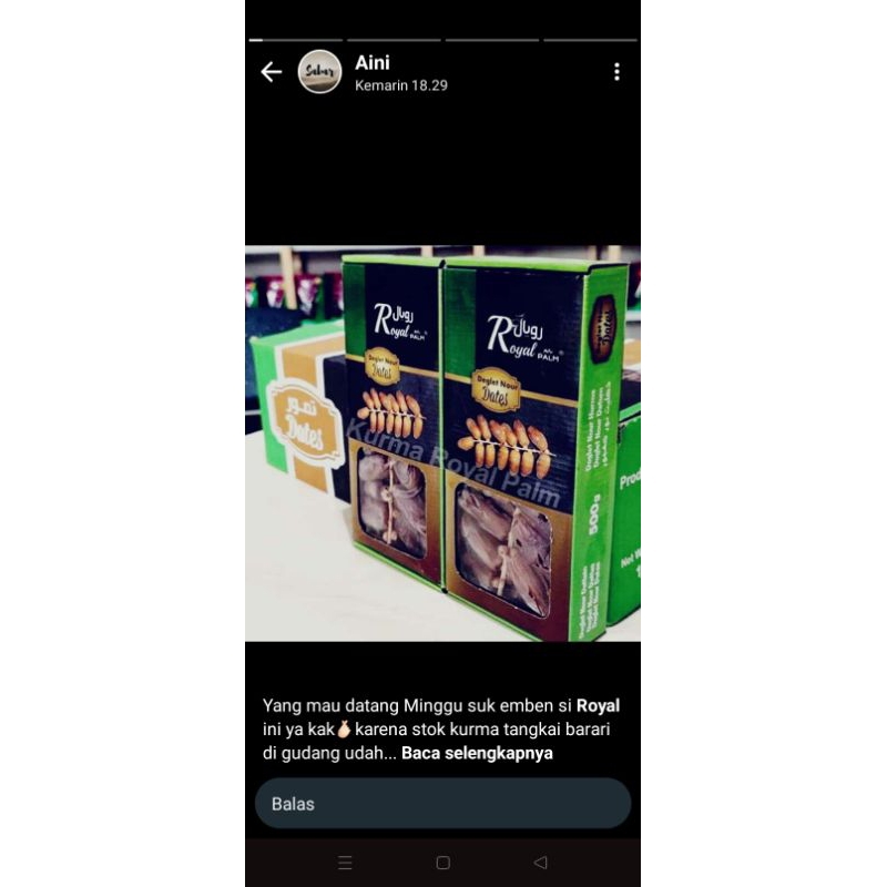 

KURMA TUNISIA TANGKAI ROYAL PALM 500gr