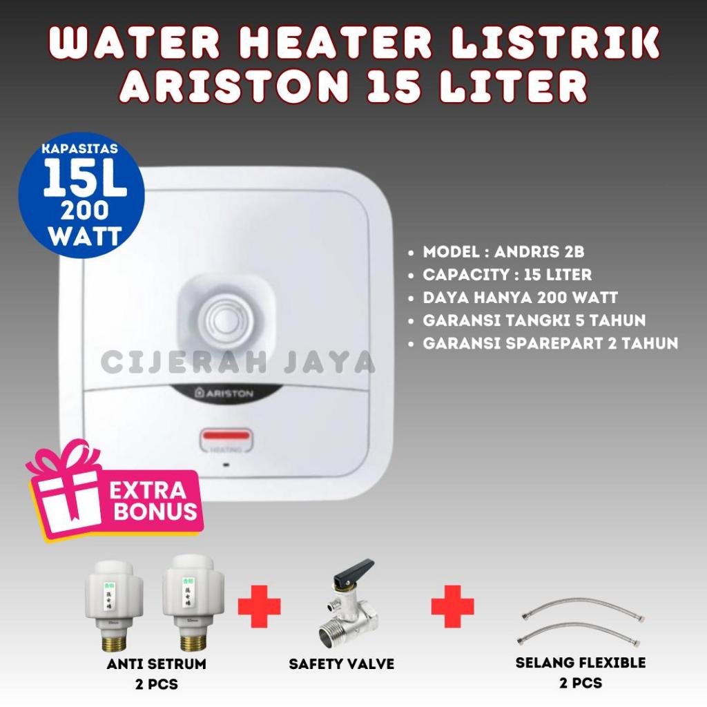 WATER HEATER LISTRIK ARISTON 15 LITER AN2B / PEMANAS AIR LISTRIK ARISTON LOW WATT