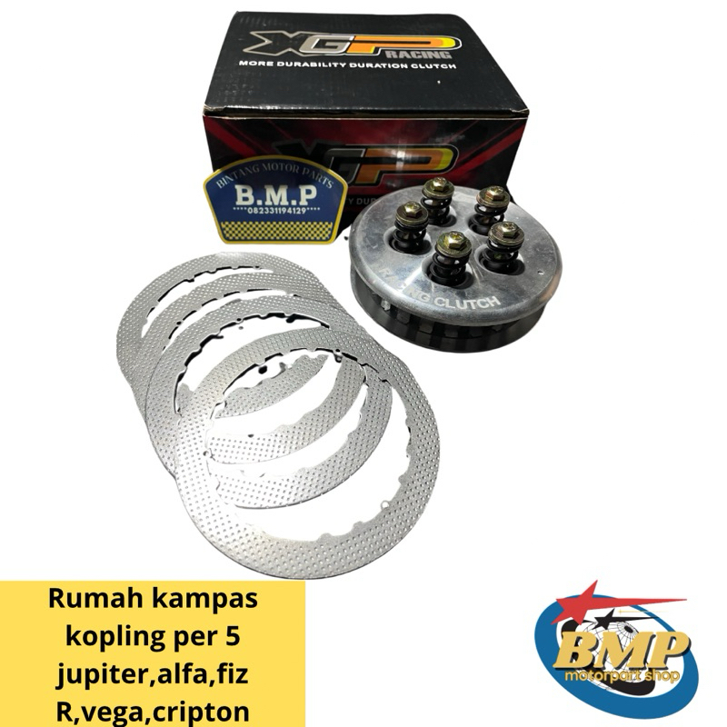 Rumah kampas kopling racing jupiter per 5 dan kampas kopling kevlar plat kopling bintik jupiter z