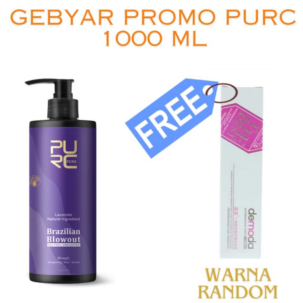 [BISA COD] PURC 12% KERATIN TREATMENT BRAZILIAN BLOW OUT LAVENDER 1000ml