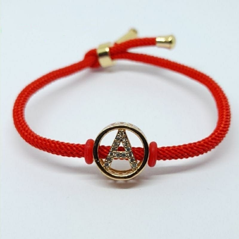 COD✅Gelang Tali Serut Polos Hongkong Bisa Diisi Mainan Charm Liontin Emas