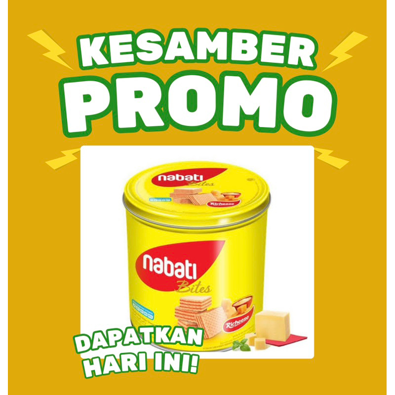 

(287gram) Nabati Keju Bites Wafer Dalam Kemasan