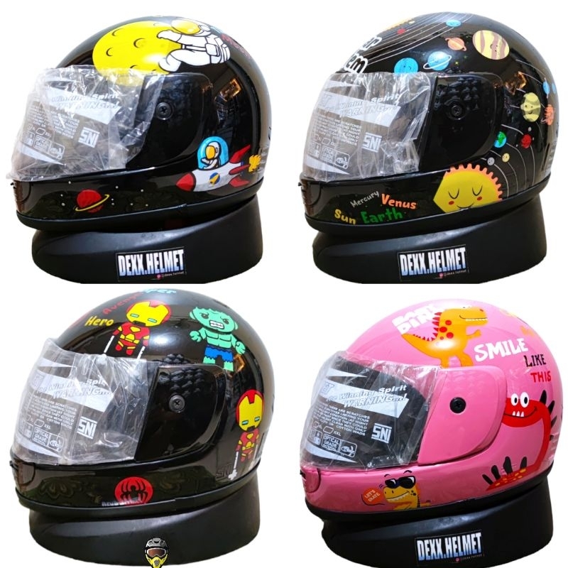 HELM FULL FACE ANAK USIA 3 - 8 TAHUN KARAKTER LUCU SNI