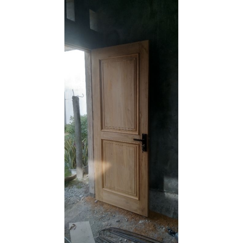 Daun Pintu minimalis Kayu jati