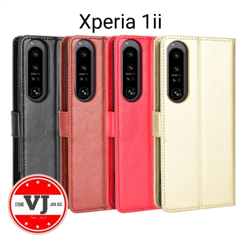 Softcase Flip Cover Sony Xperia 1 Mark II Case Dompet Kulit Sony 1ii