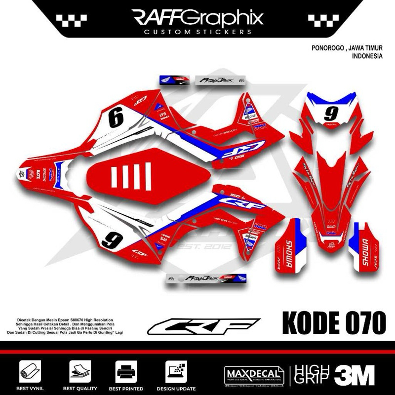 decal crf merah- decal sticker crf 150l- decal crf 150l terbaru