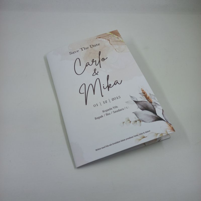 Undangan A BC150gsm - Undangan Custom - Undangan Murah