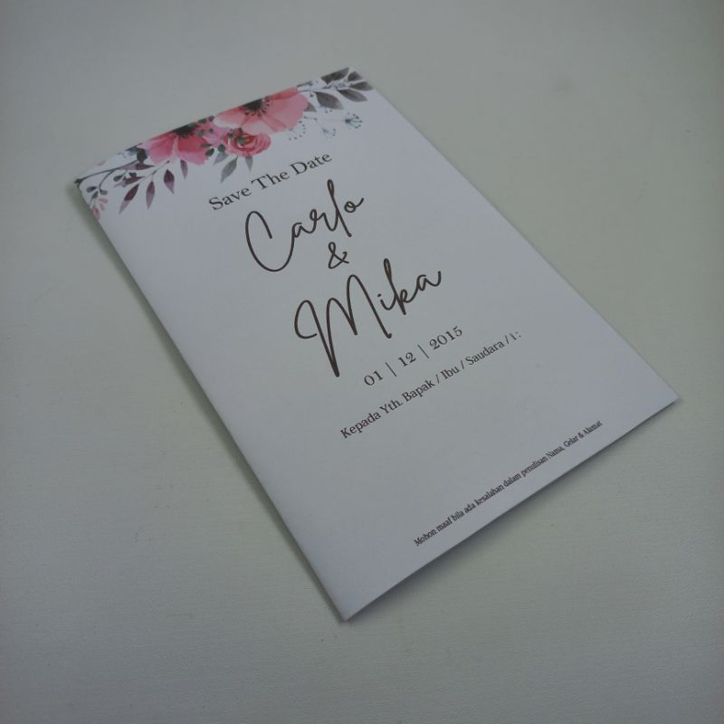 Undangan B BC150gsm - Undangan Custom - Undangan Murah