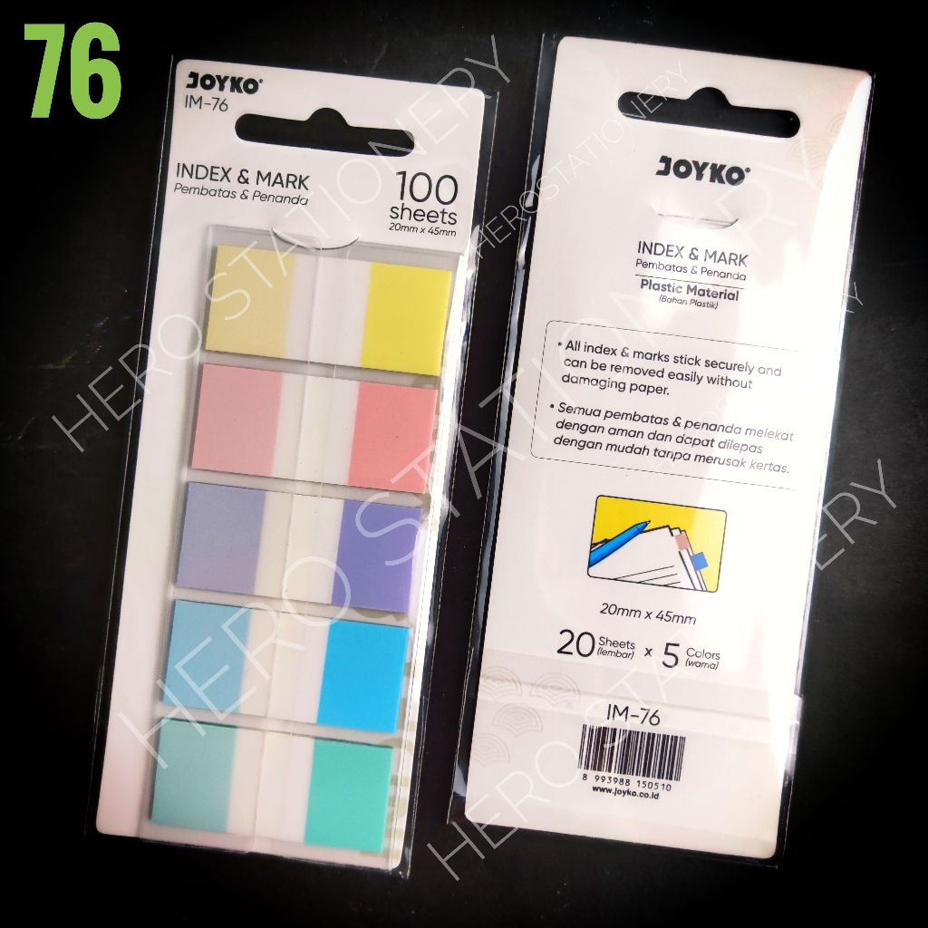 

Joyko stiker pembatas buku index mark plastik IM-76