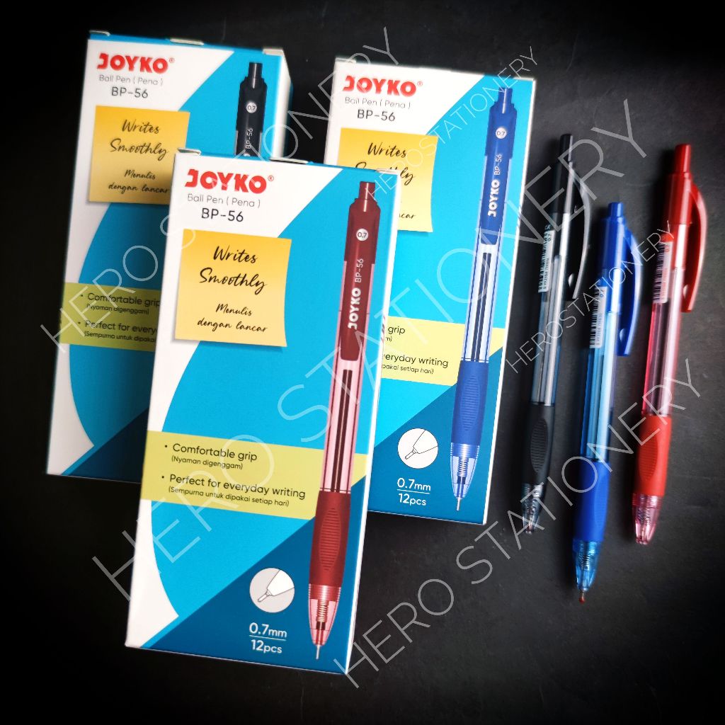 

Joyko ballpoint pen pena comfortable 0.7 mm BP-56 . 12 unit