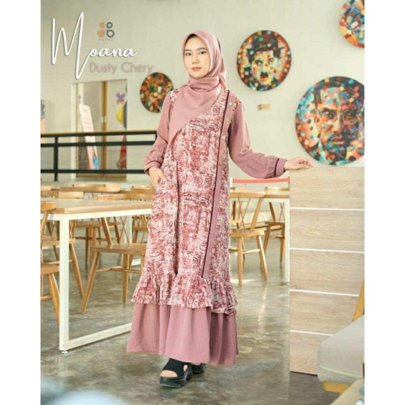 Baju lebaran/Gamis lebaran, Nubua Moana Dress Gamis Terbaru