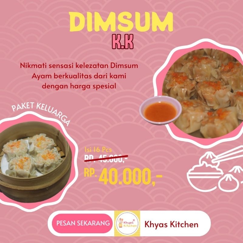 

DIMSUM K.K | Dimsum Ayam Isi 16 pcs | Paket Keluarga