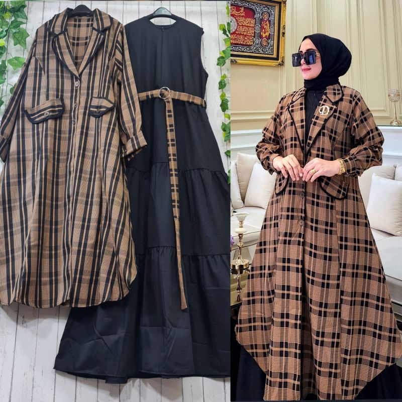GAMIS WANITA AYUMI SET OUTER TARTAN(ZZ)