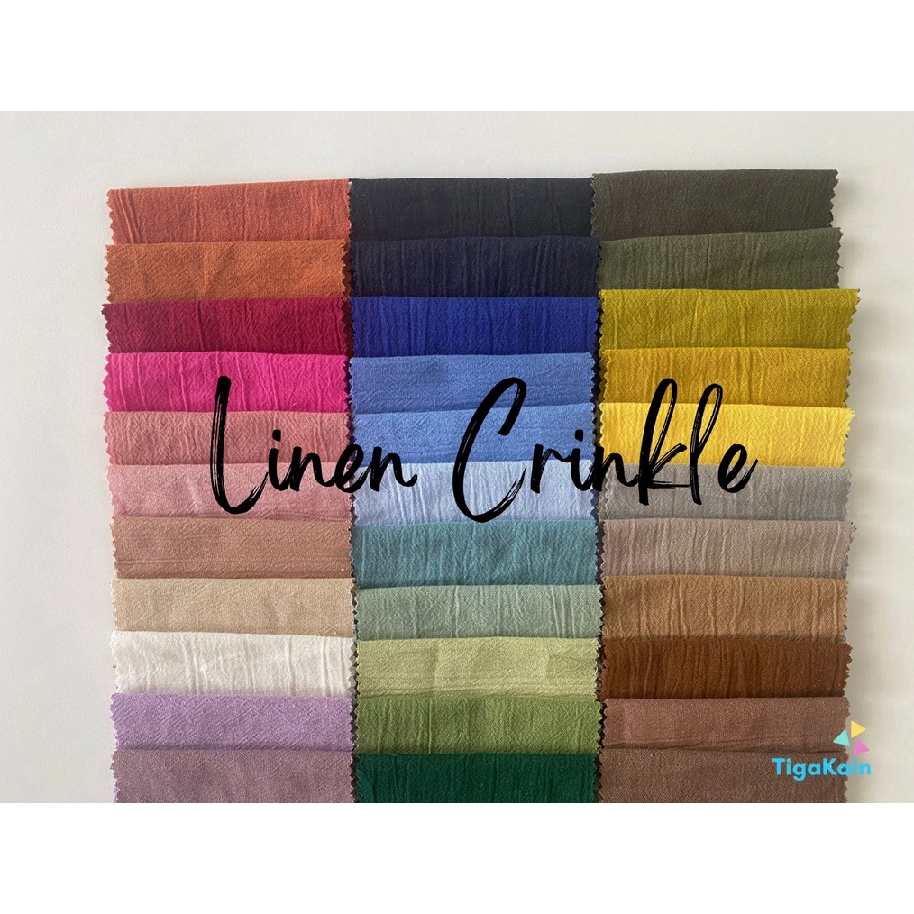 Original 1 Meter Kain Linen Crinkle  Linen Crincle