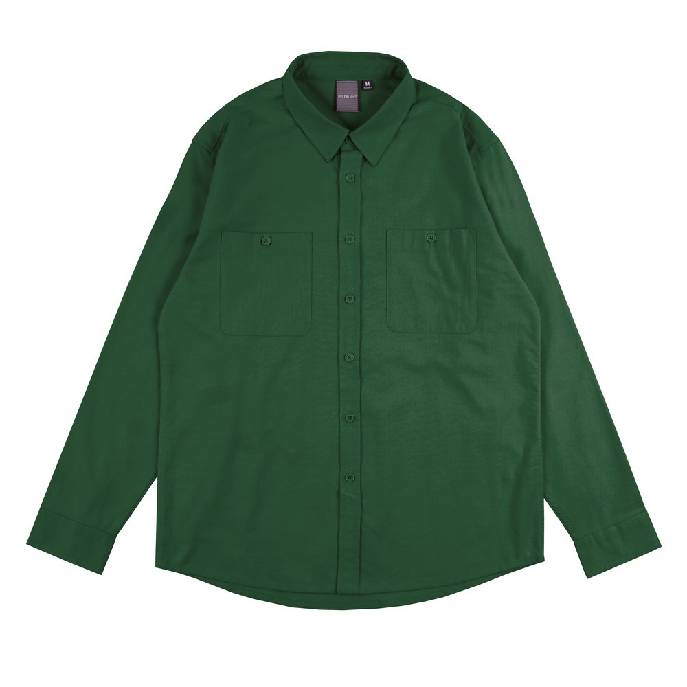 Greenlight Kemeja Pria City Katun Oxford Lengan Panjang Regular Fit Motif Kotak-Kotak Dallas Long Sl