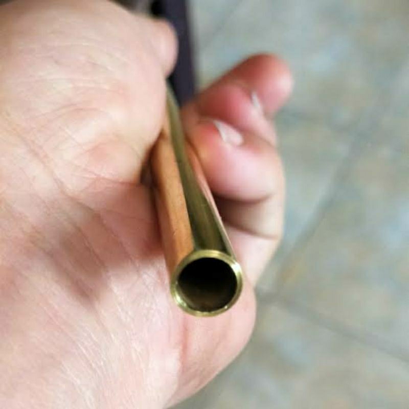 pipa ikan od 6 mm tebal 0.8 mm panjang 100cm pipa serombong kuning an pipa air