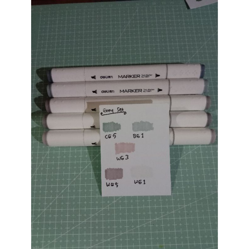 

Deli Alcohol Marker Set Soft Grey
