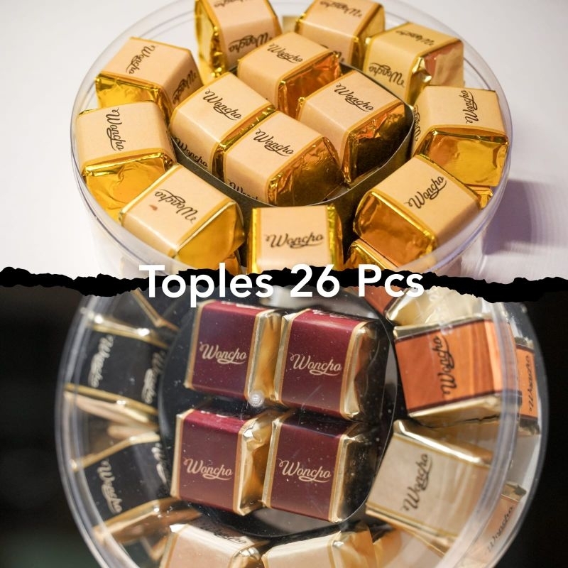 

Woncho Cokelat Praline isi Mete(Toples isi 25)