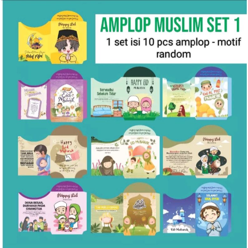 

Amplop Lebaran (10 pcs) ukuran Medium, kertas Glossy