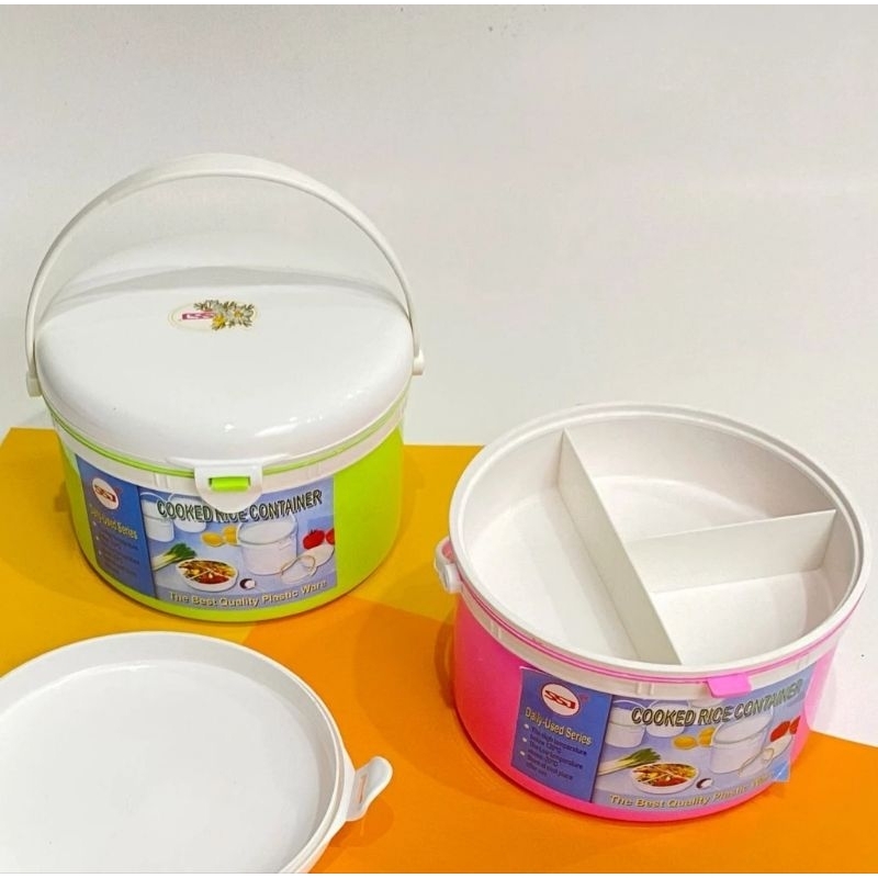 RANTANG MAKAN SUSUN SATU BULAT/ LUNCH BOX MURAH SERBAGUNA SSJ