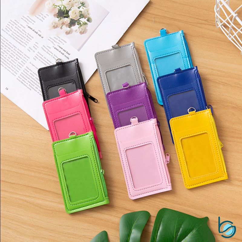 

Holder ID Card Kulit Sintetis 2 Sisi/Casing ID Card/Name Tag holder - Best Stationary