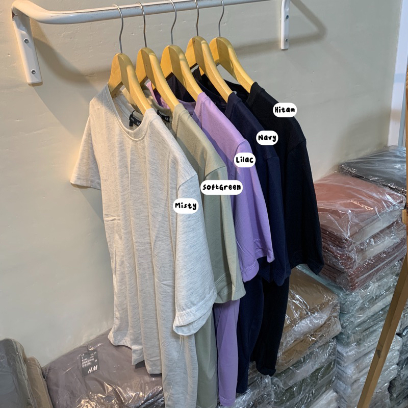 Dwistuff Basic Tee Kaos Lengan Pendek Katun Unisex Cowok Cewek