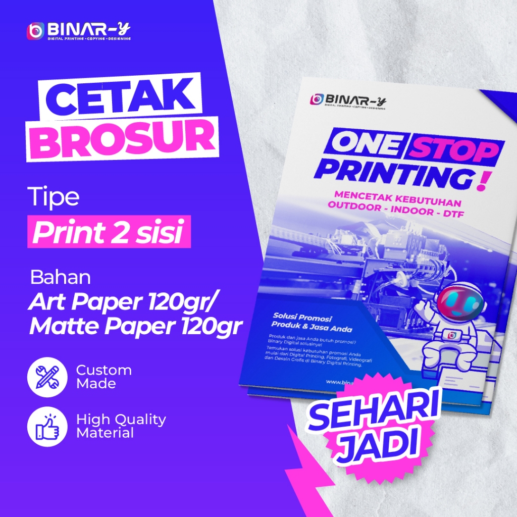 

Cetak Brosur/Flyer A4 dan A5 2 Sisi Murah 1 hari jadi