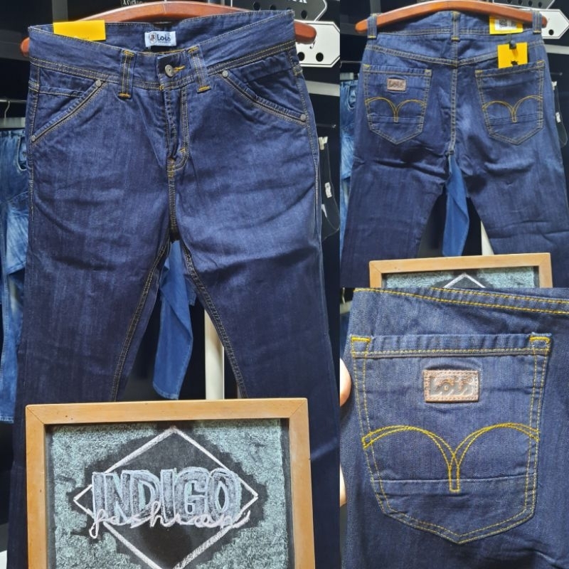 CELANA PANJANG JEANS LOIS ☆☆ 100% ORIGINAL ☆☆ SLIM FIT ☆☆ WARNA BIRU DONGKER GARMENT TANPA WASH