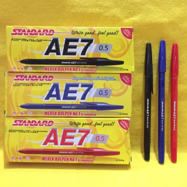 

Pulpen standard AE7 0.5mm (1 Box)